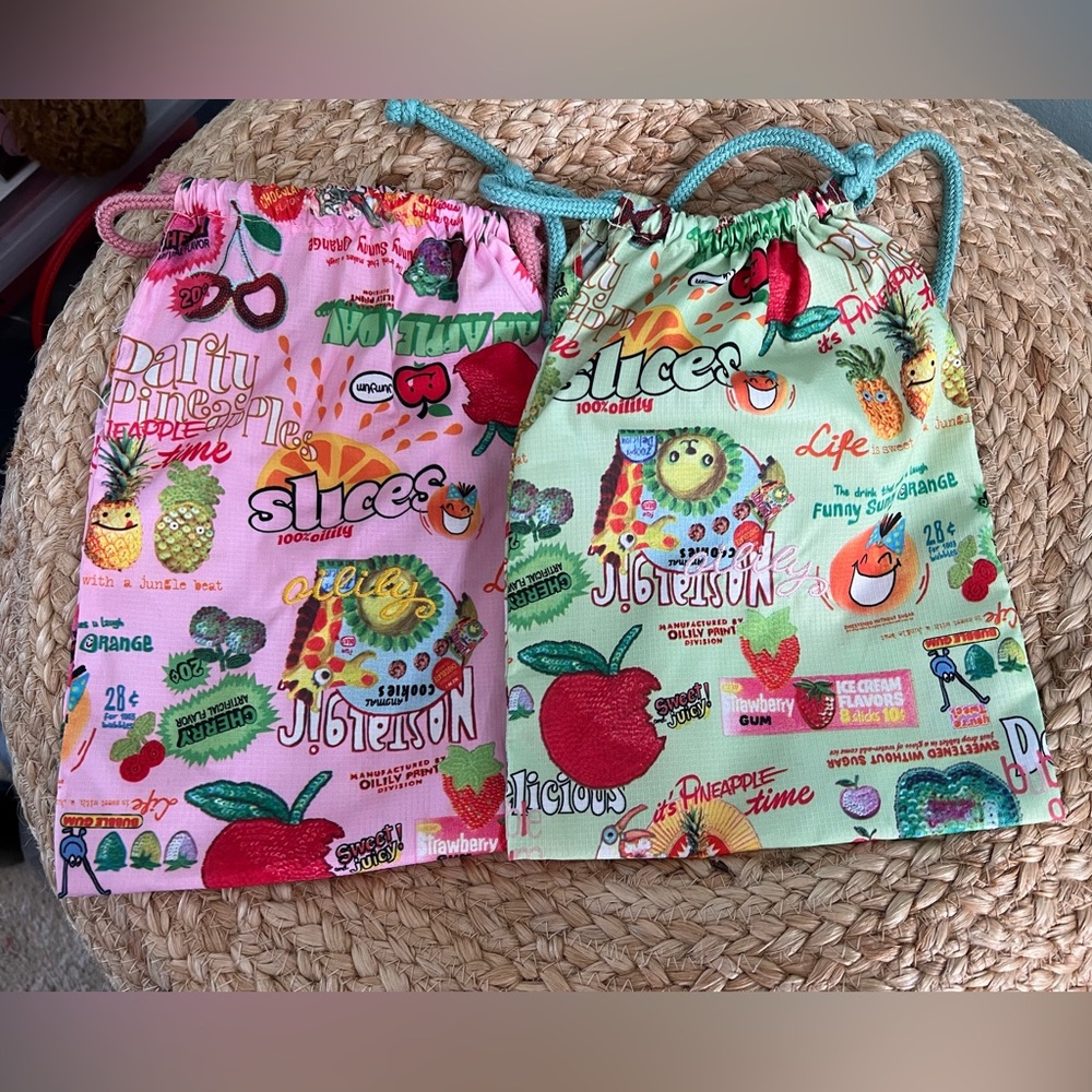 One of a kind Oilily drawstring bags